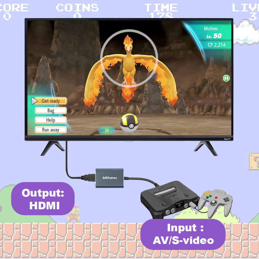 Bitfunx 720P Svideo / AV To HD - đánh giá và giá Gaming Console In Tv