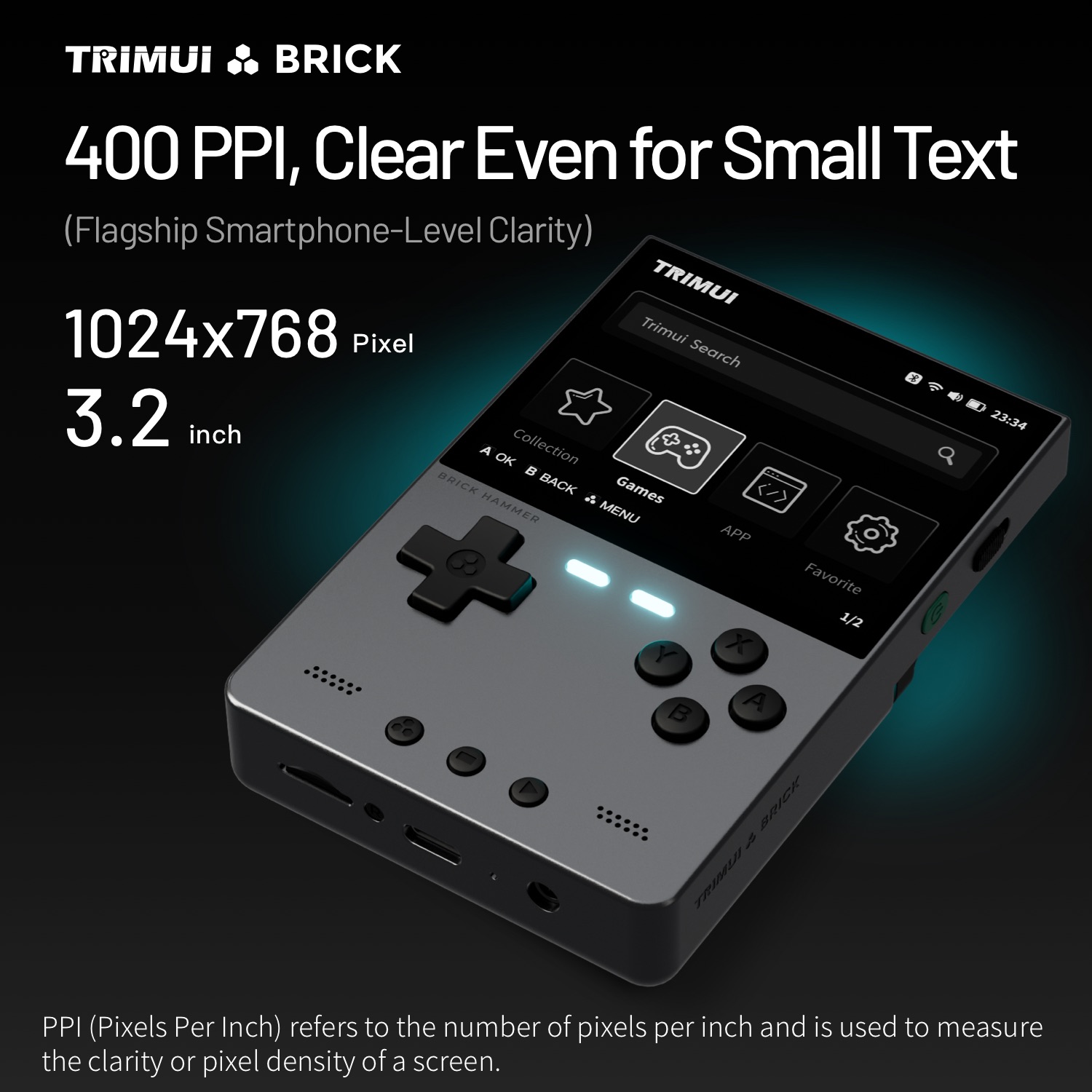 TRIMUI BRICK HAMMER Retro Hand - đánh giá và giá Gaming Console For Phone